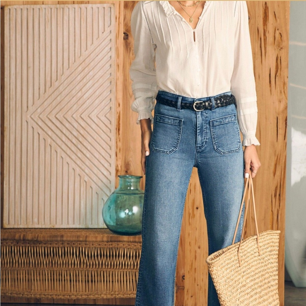 FAHERTY Willa Organic Cotton Blouse White - Picture 5 of 15